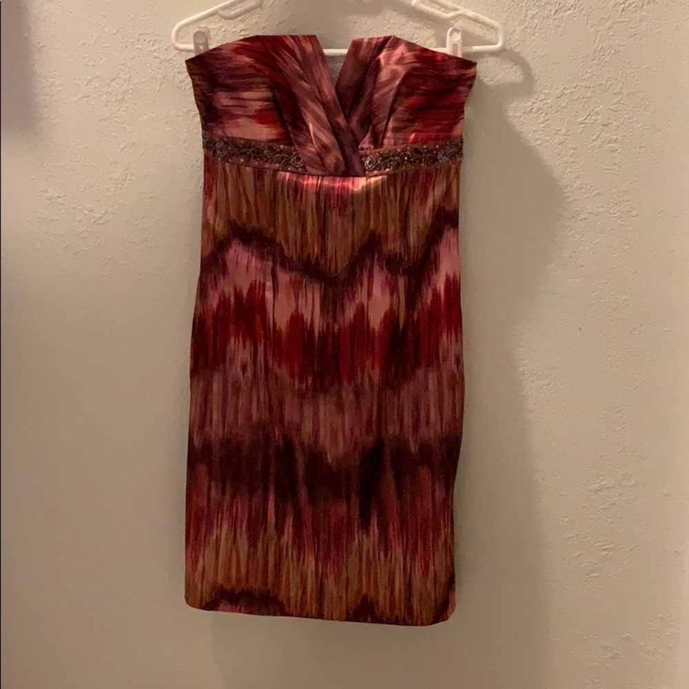 David Meister Strapless Dress